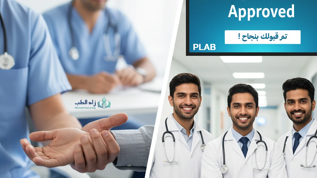 صورة معبرة عن الفرحة بالنجاح في المعادلة البريطانية PLAB