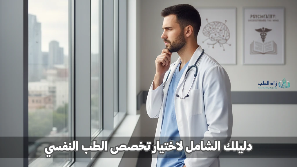 طبيب شاب يفكر في اختيار تخصص الطب النفسي