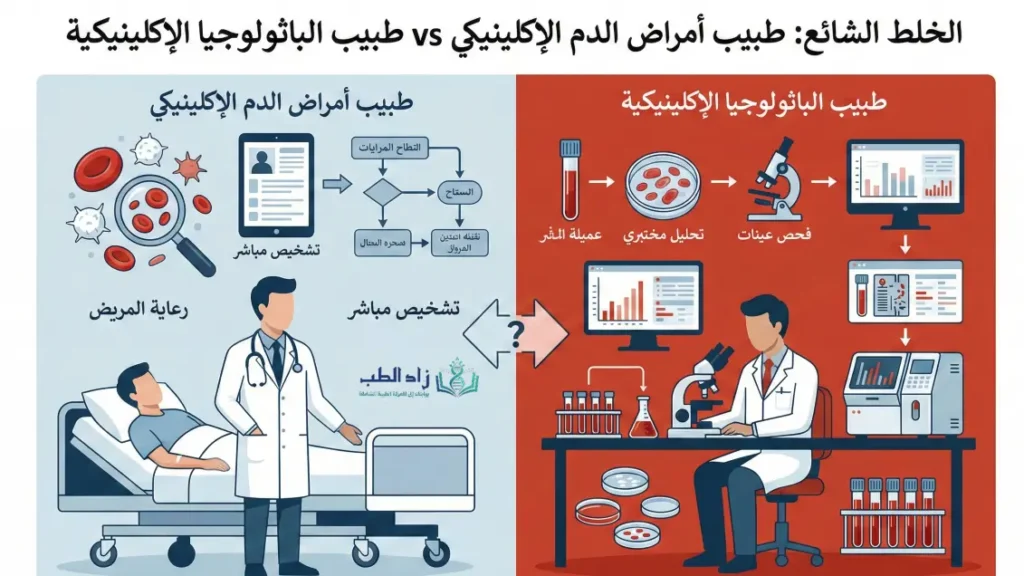 الفرق بين طبيب تخصص أمراض الدم، وطبيب الباثولوجيا الإكلينيكية