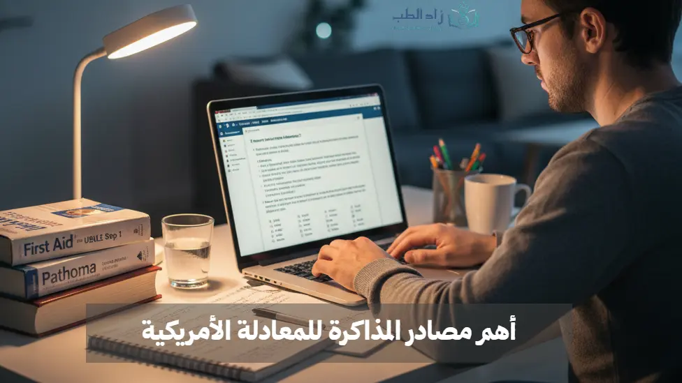 صورة معبرة عن طالب يبحعن عن مصادر مذاكرة المعادلة الأمريكية للطب البشري