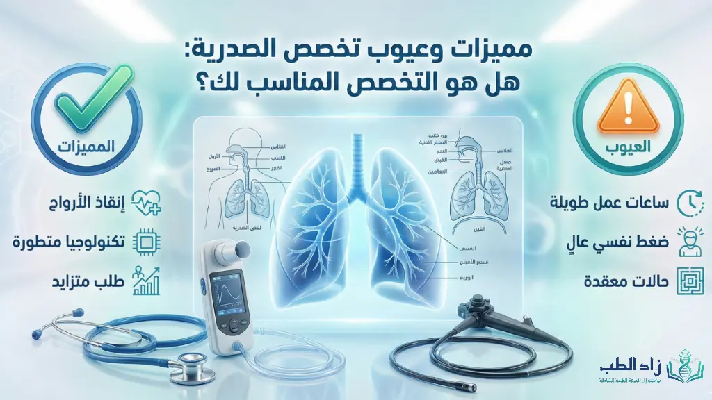 مميزات وعيوب تخصص الصدرية