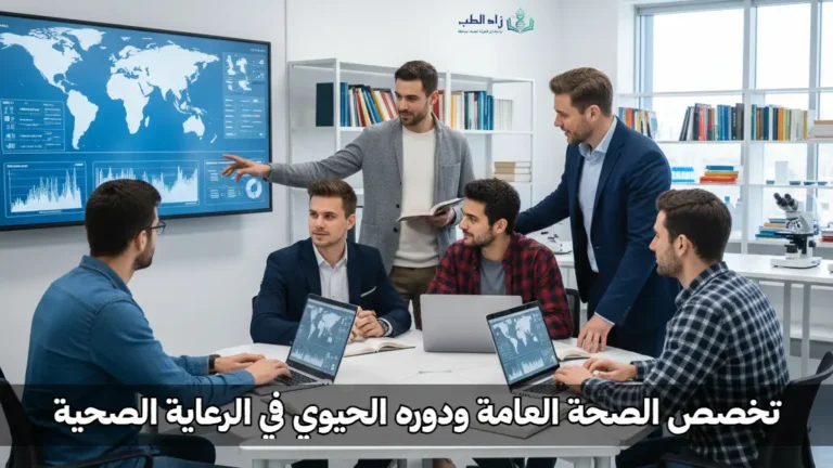 مجموعة من الشباب يعملون ضمن تخصص الصحة العامة