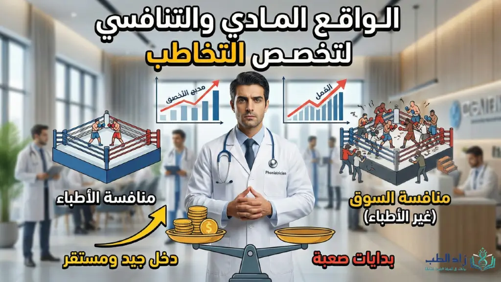 العائد المادي والتنافس في تخصص التخاطب
