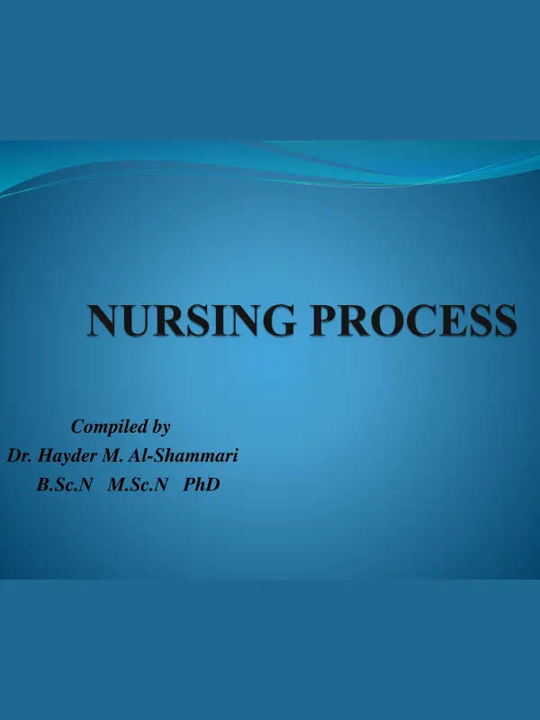 غلاف ملف العملية التمريضية pdf