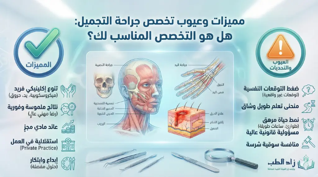 مميزات وعيوب تخصص جراحة التجميل