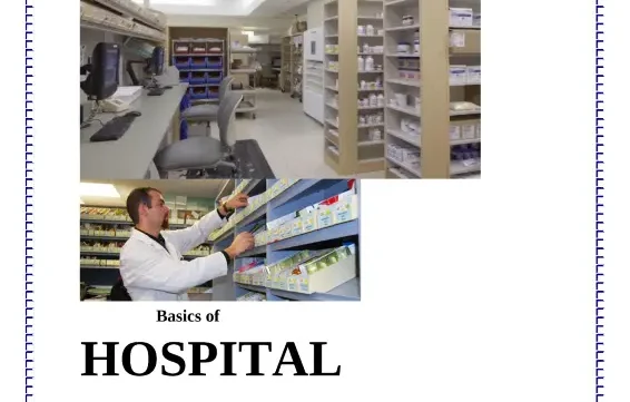 غلاف كتاب أساسيات صيدلية المستشفى