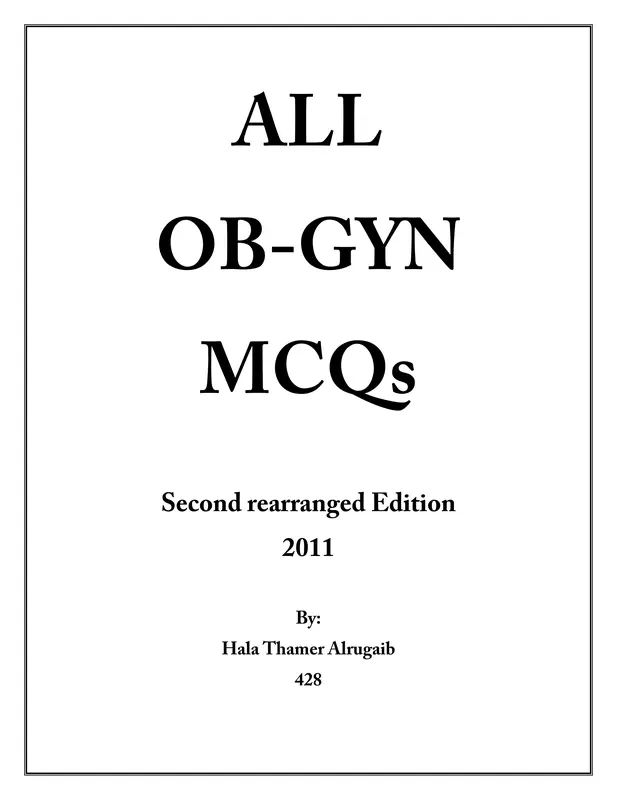 كتاب ALL OB-GYN MCQs pdf