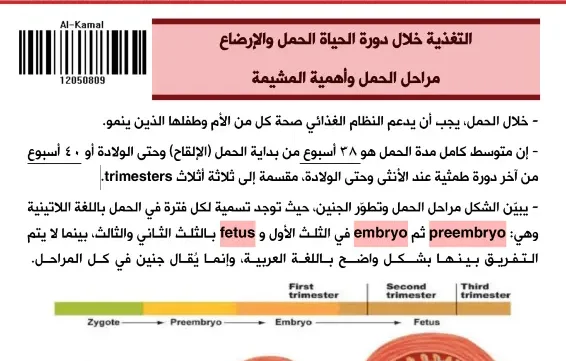 التغذية خلال الحمل والإرضاع pdf