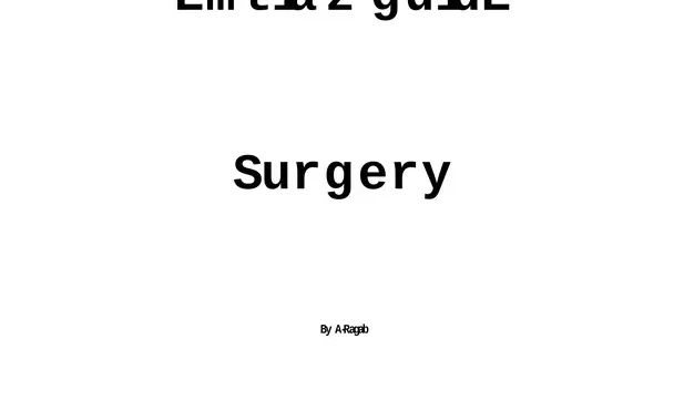كتاب Emtiaz Guide Surgery pdf